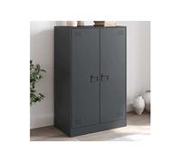 vidaXL Buffet haut Anthracite 67x39x107 cm en acier