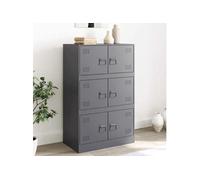 Vidaxl Buffet Anthracite 67x39x107 Cm Acier Gris