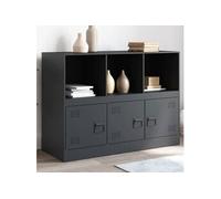 vidaXL Buffet anthracite 99x39x73 cm acier, armoire, placard, buffet haut, armoire latérale, armoire de rangement, 841789 Gris G