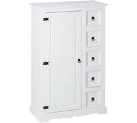 Buffet apothicaire salon TEQUILA L 95 cm bois massif - Blanc Blanc G