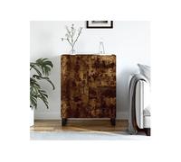 Vidaxl Buffet Chêne Fumé 69,5x34x90 Cm Bois D'ingénierie Multicolore