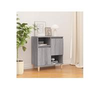 vidaXL Buffet Sonoma gris – 4 compartiments, 2 portes, 60x35x70 cm, bois d'ingénierie
