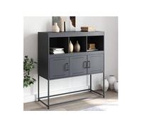 vidaXL Buffet/Armoire de rangement 846592 avec compartiments et porte Anthracite
