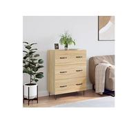 Vidaxl Buffet Chêne Sonoma 69,5x34x90 Cm Bois D'ingénierie Multicolore