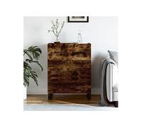vidaXL Buffet, Armoire avec Pieds et 3 Tiroirs, Commode de Rangement, Organisateur de Salon, Moderne, Chêne Fumé Bois d'Ingénierie Marron G
