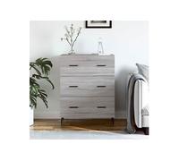 Buffet, Armoire avec Pieds et 3 Tiroirs, Commode de Rangement, Organisateur de Salon, Moderne, Sonoma Gris Bois d'Ingénierie