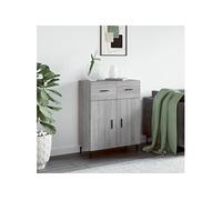 vidaXL Buffet sonoma gris 69,5x34x90 cm bois d'ingénierie