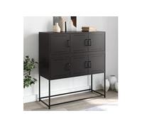 vidaXL Buffet noir 100,5x39x107 cm acier 846596
