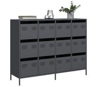 vidaXL Buffet anthracite 135x39x103,5 cm acier laminé à froid