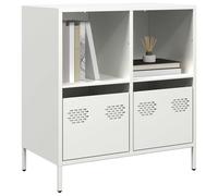 Vidaxl Buffet Blanc 101,5x39x73,5 Cm Acier Laminé À Froid Multicolore