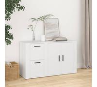 Buffet Armoire de Rangement Meuble de Salon Blanc Bois d'Ingénierie vidaXL