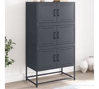 vidaXL Buffet haut Anthracite 68,5×38,5×123,5 cm Acier