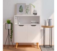 vidaXL Buffet Blanc Brillant 60x30x72 cm Bois d'ingénierie