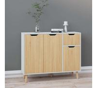 Buffet Armoire de Rangement Organisateur Chêne Fumé Bois d’Ingénierie vidaXL