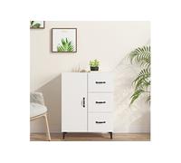 Buffet Armoire de Rangement Organisateur de Maison Meuble de Rangement Armoire de Salon Intérieur Blanc 69,5x34x90 cm Bois d'Ingénierie