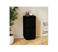 vidaXL Buffet Noir 31,5x34x75 cm Bois massif de pin