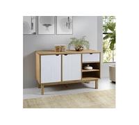 Buffet 114x43x73,5 cm Bois Massif de Pin Armoire Rangement Organisateur vidaXL