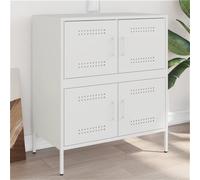 vidaXL Buffet blanc 68x39x79 cm acier, armoire, placard, buffet haut, armoire latérale, armoire de rangement, organisateur 842957