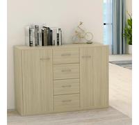 Buffet Armoire de Rangement Organisateur Salon Blanc Bois d’Ingénierie vidaXL
