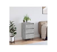 Buffet, Armoire Latérale avec 3 Tiroirs, Commode avec Pieds, Meuble de Rangement Salon Salle de Séjour, Moderne, Gris Béton Bois d'Ingénierie