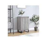 vidaXL Buffet, Armoire Latérale avec Porte et 2 Compartiments, Meuble de Rangement avec Pieds Salle de Séjour, Moderne, Sonoma Gris Bois d'Ingénierie 831080 Gris G