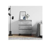 vidaXL Buffet Gris béton 60x35x70 cm Bois d'ingénierie 827192