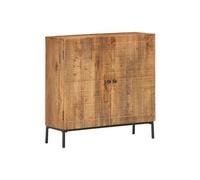Buffet Armoire Latérale Meuble de Rangement Armoire de Rangement avec 2 Portes Maison Intérieur 75x30x75 cm Bois de Manguier Massif