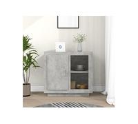 Buffet Armoire Latérale Meuble de Rangement de Salle de Séjour Armoire de Rangement de Salon Maison Intérieur Gris Béton 80x40x75 cm