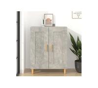 Buffet Armoire Latérale Meuble de Rangement Organisateur de Maison Salon Salle de Séjour Intérieur Gris Béton 69,5x34x90 cm Bois d'Ingénierie