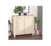Buffet Armoire Latérale Meuble de Rangement Organisateur de Maison Salon Salle de Séjour Intérieur Marron Miel 85x35x80 cm Bois Massif de Pin