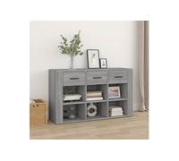 821010 vidaXL Buffet Sonoma gris 100x30x59,5 cm Bois d'ingénierie