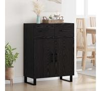 vidaXL – Buffet chêne artisanal – Bois d'ingénierie – 69,5×34×90 cm – 2 portes, avec tiroir
