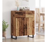vidaXL – Buffet chêne artisanal – Bois d'ingénierie – 69,5×34×90 cm – 2 portes, avec tiroir