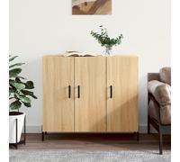 Vidaxl Buffet Chêne Sonoma 90x34x80 Cm Bois D'ingénierie Marron