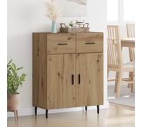 vidaXL Buffet sonoma gris 69,5x34x90 cm bois d'ingénierie