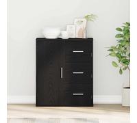 vidaXL Buffet moderne en bois d'ingénierie Chêne artisanal 60x31x70 3 tiroirs 1 porte à charnières