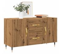 vidaXL Buffet bas 2 portes, tiroirs – Chêne noir, finition mate