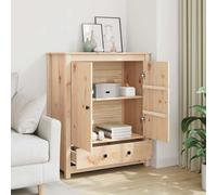 Buffet Armoire Latérale Rangement Salon Marron Miel Bois Massif de Pin vidaXL