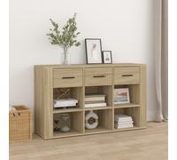 Buffet Armoire Latérale Salle de Séjour Chêne Sonoma Bois d'Ingénierie vidaXL