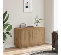 vidaXL Buffet Chêne noir 102 x 35 x 55 cm – Bois d'ingénierie, moderne