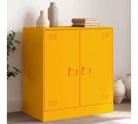 vidaXL Buffet jaune moutarde 67x39x73 cm acier, armoire, armoire latérale, armoire de rangement, armoires, placard, buffet 841676