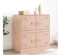 vidaXL Buffet rose 67x39x73 cm acier
