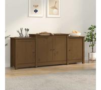 821495 vidaXL Buffet Marron miel 164x37x68 cm Bois massif de pin