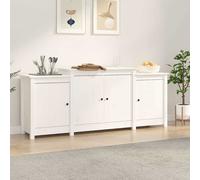 Buffet Armoire Rangement Salle de Séjour Salon Blanc Bois Massif de Pin vidaXL