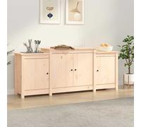 Buffet Armoire Rangement Salle de Séjour Salon Blanc Bois Massif de Pin vidaXL