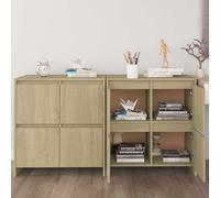 Vidaxl Buffets 2 Pcs Chêne Sonoma 70x41x75 Cm Aggloméré