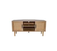 Buffet Artic En Bois Avec Portes Effet Cannage Et Niches Marron
