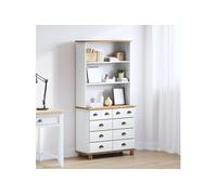 Buffet "ASKIM" Blanc 91x40x183 cm Bois massif Pin, Buffet ASKIM Blanc 91x30x104 cm Bois massif Pin, Commode ASKIM Blanc 91x40
