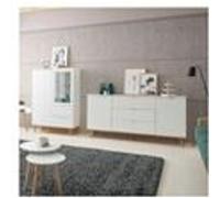 Buffet au design scandinave pour salon avec 2 portes et 3 tiroirs Vide chêne G