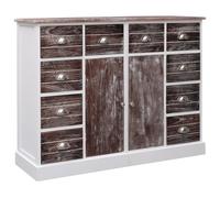 vidaXL Buffet avec 10 tiroirs Marron 113x30x79 cm Bois